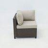 8 Piece Brown Outdoor Sectional Wicker Sofa Chairs and Tables  with Interchangable Beige and Red Cushion Covers