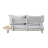 6 Place Seating Outdoor Cream Aluminum and Teak Contour Sofa Set