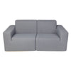 2 Place Seating  Gray Outdoor Compressed Foam Sectional Sofas
