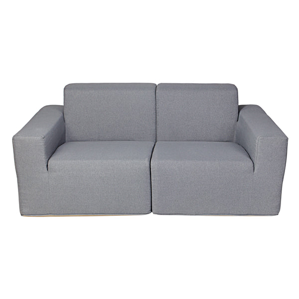 2 Place Seating  Gray Outdoor Compressed Foam Sectional Sofas