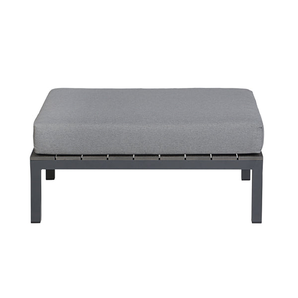 4 Place Seating  Gray Outdoor Compressed Foam Sectional Sofas and Ottoman Set