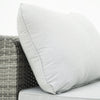 8 Piece Gray Outdoor Sectional Wicker Sofa Chairs and Tables  with Interchangable Blue and Gray Cushion Covers