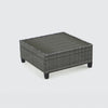 8 Piece Gray Outdoor Sectional Wicker Sofa Chairs and Tables  with Interchangable Blue and Gray Cushion Covers