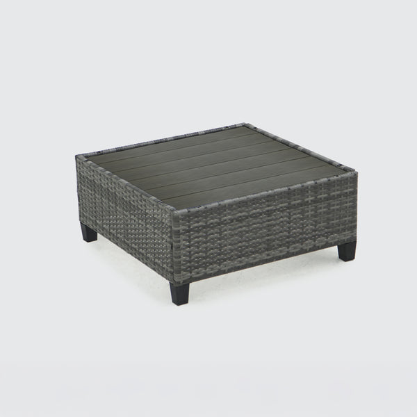 8 Piece Gray Outdoor Sectional Wicker Sofa Chairs and Tables  with Interchangable Blue and Gray Cushion Covers