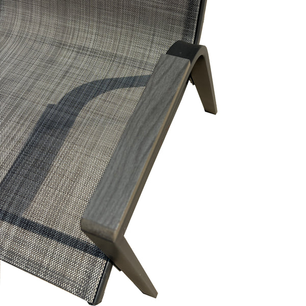 6 Place Seating Outdoor Aluminum Patio Dining Table Set and Chairs with Gray Textilene Fabric