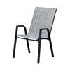6 Place Seating Outdoor Aluminum Patio Dining Table Set and Chairs with Gray Textilene Fabric