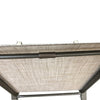 6 Place Seating Outdoor Aluminum Patio Dining Table Set and Chairs with Brown Textilene Fabric