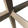 6 Place Seating Outdoor Aluminum Patio Dining Table Set and Chairs with Brown Textilene Fabric