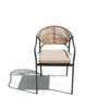 6 Place Seating Yellow Outdoor Patio Dining Chairs and Table Set