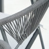 6 Place Seating Black Outdoor Patio Dining Chairs and Table Set
