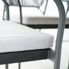 6 Place Seating Black Outdoor Patio Dining Chairs and Table Set