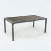 6 Place Seating Black Outdoor Patio Dining Chairs and Table Set