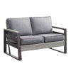 4 Place Seating Tricarico Outdoor Aluminum Sofa Conversation Set with Propane Gas Firepit Table
