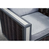 4 Place Seating Avola Outdoor Aluminum Conversation Set with Cushioned Sofa Chairs and Propane Gas Firepit Table