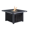 4 Place Seating Avola Outdoor Aluminum Conversation Set with Cushioned Sofa Chairs and Propane Gas Firepit Table