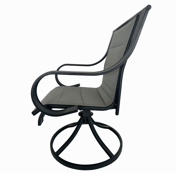 4 Place Seating Outdoor Patio Dining Table and Swivel Chairs Set