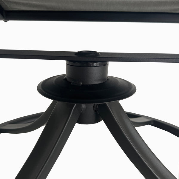 4 Place Seating Outdoor Patio Dining Table and Swivel Chairs Set