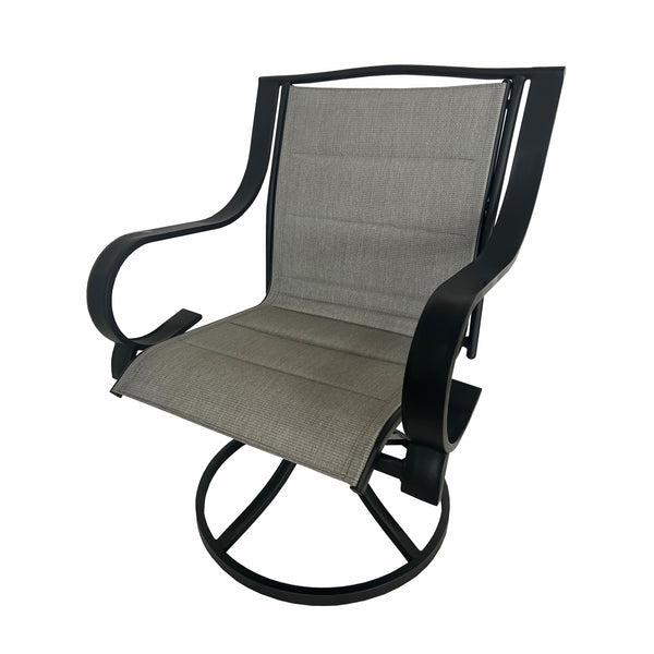 4 Place Seating Outdoor Patio Dining Table and Swivel Chairs Set