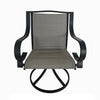 4 Place Seating Outdoor Patio Dining Table and Swivel Chairs Set
