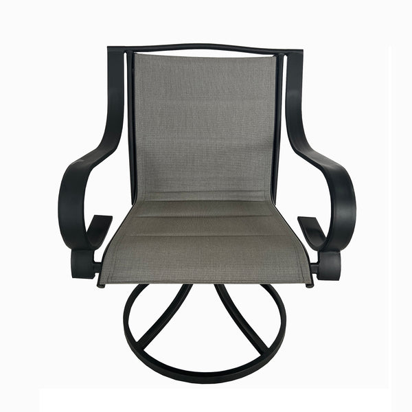 4 Place Seating Outdoor Patio Dining Table and Swivel Chairs Set