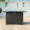 Rectangular Outdoor Propane Gas Fire Pit Table 50,000 BTU Propane with Lava Rock Filler
