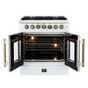 Forno Galiano 30-inch Freestanding French Door Dual Fuel Range White