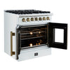 Forno Galiano 30-inch Freestanding French Door Dual Fuel Range White
