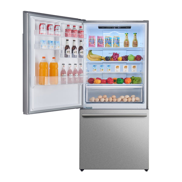 Forno Milano 2-Piece 62-Inch Freestanding Dual Bottom Freezer Refrigerator, Stainless Steel – 34.4 cu.ft, Touch Control, Ice Maker