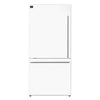 Forno Milano 2-Piece 62-Inch Freestanding Dual Bottom Freezer Refrigerator, White – 34.4 cu.ft, Touch Control, Ice Maker