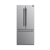 Forno Gallipoli 30-Inch French Door Refrigerator with Bottom Freezer, 17.5 cu.ft Capacity, Stainless Steel, No Frost Technology, Built-In Ice Maker, Energy Efficient