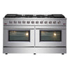 Forno Galiano 60-Inch Freestanding Gas Range, 10 Burners, Double Ovens, Griddle, Energy Efficient