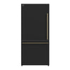 Forno Milano 2-Piece 62-Inch Freestanding Dual Bottom Freezer Refrigerator in Black – 34.4 cu.ft, Touch Control, Ice Maker