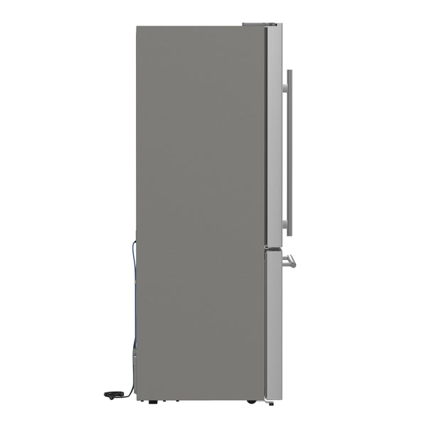 Forno Milano 2-Piece 62-Inch Freestanding Dual Bottom Freezer Refrigerator, Stainless Steel – 34.4 cu.ft, Touch Control, Ice Maker
