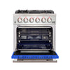 Forno Capriasca 30-Inch Freestanding Gas Range, 4 Burners, True Convection Oven