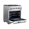 Forno Capriasca 30-Inch Freestanding Gas Range, 4 Burners, True Convection Oven