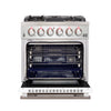 Forno Capriasca 30-Inch Freestanding Gas Range, 4 Burners, True Convection Oven