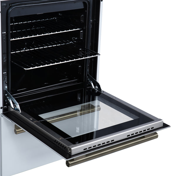 Forno Lamazze 20 Inch Freestanding Gas Range in White, Compact Design