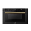Forno Capoliveri Espresso 24-Inch Microwave Drawer, Black, 1.2 cu.ft, 1500 Watts, Built-In, Touch Control LCD Display, Auto-Touch Open/Close, 11 Power Levels, Sensor Cooking