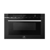 Forno Capoliveri Espresso 24-Inch Microwave Drawer, Black, 1.2 cu.ft, 1500 Watts, Built-In, Touch Control LCD Display, Auto-Touch Open/Close, 11 Power Levels, Sensor Cooking