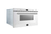 Forno Capoliveri Espresso 24-Inch Microwave Drawer, White, 1.2 cu.ft, 1500 Watts, Built-In, Touch Control LCD Display, Auto-Touch Open/Close, 11 Power Levels, Sensor Cooking