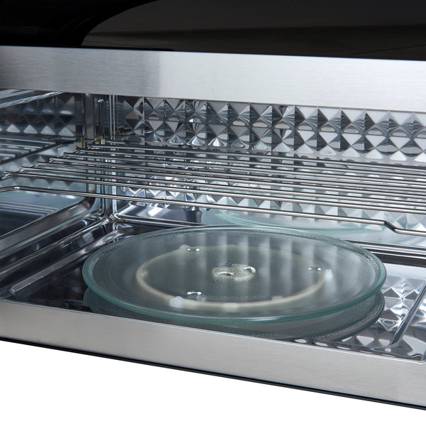 Forno Fornace 30-Inch Over the Range Convection Microwave, Black – 1.5 cu.ft, 300 CFM Vent, Touch Control, LED Light