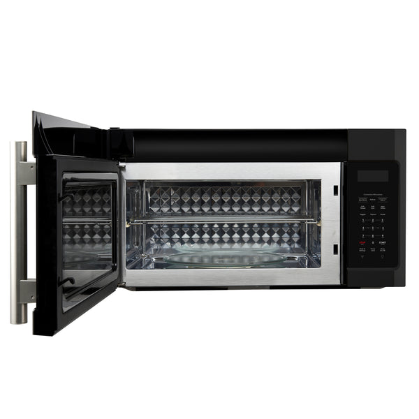 Forno Fornace 30-Inch Over the Range Convection Microwave, Black – 1.5 cu.ft, 300 CFM Vent, Touch Control, LED Light