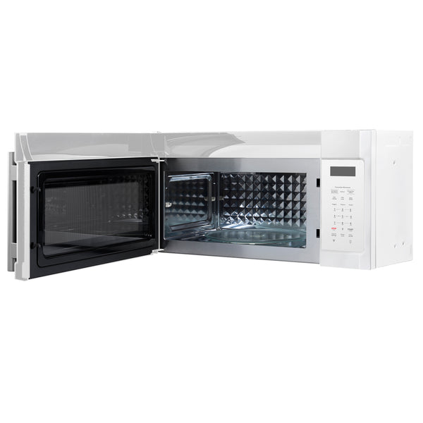 Forno Fornace 30-Inch Over the Range Convection Microwave, White – 1.5 cu.ft, 300 CFM Vent, Touch Control, LED Light