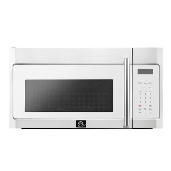 Forno Fornace 30-Inch Over the Range Convection Microwave, White – 1.5 cu.ft, 300 CFM Vent, Touch Control, LED Light
