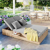Outdoor Double Sunbed, Conversational Set for 2 Person