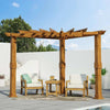 Outdoor Acacia Wood Triangle Pergola