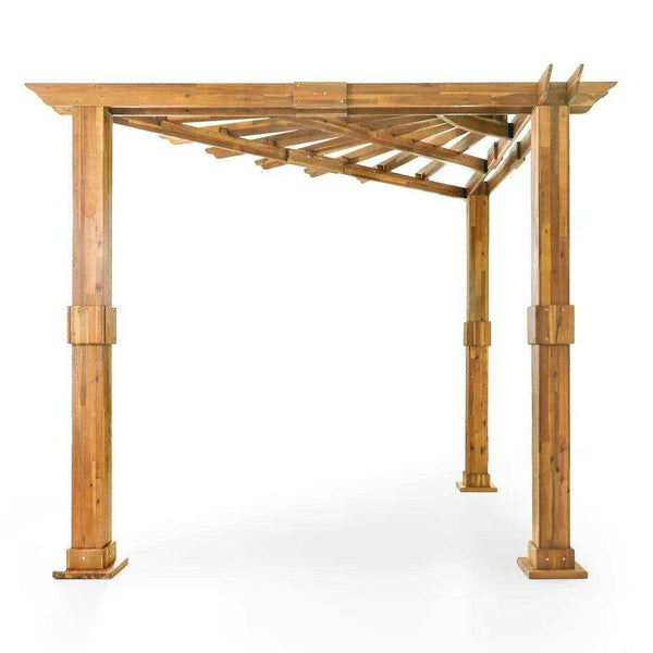 Outdoor Acacia Wood Triangle Pergola