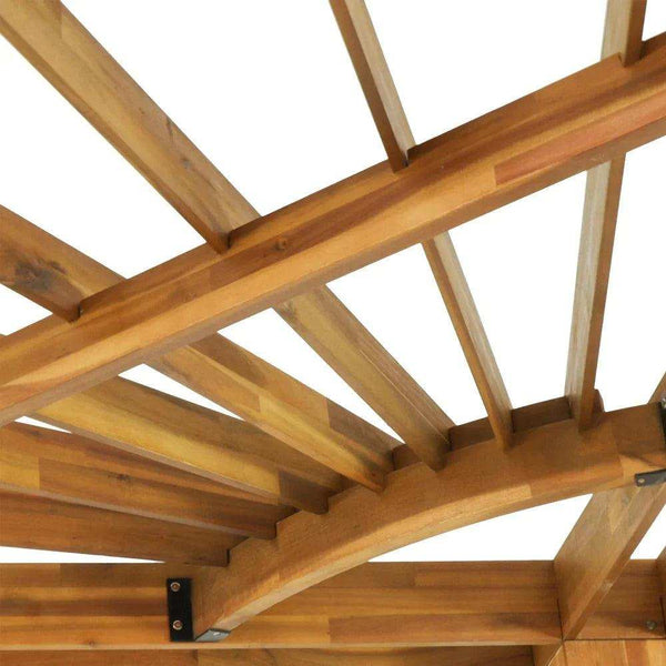 Outdoor Acacia Wood Triangle Pergola