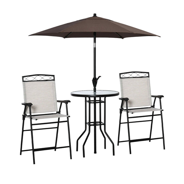 Outsunny 4 Piece Outdoor Patio Dining Furniture Set