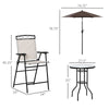 Outsunny 4 Piece Outdoor Patio Dining Furniture Set